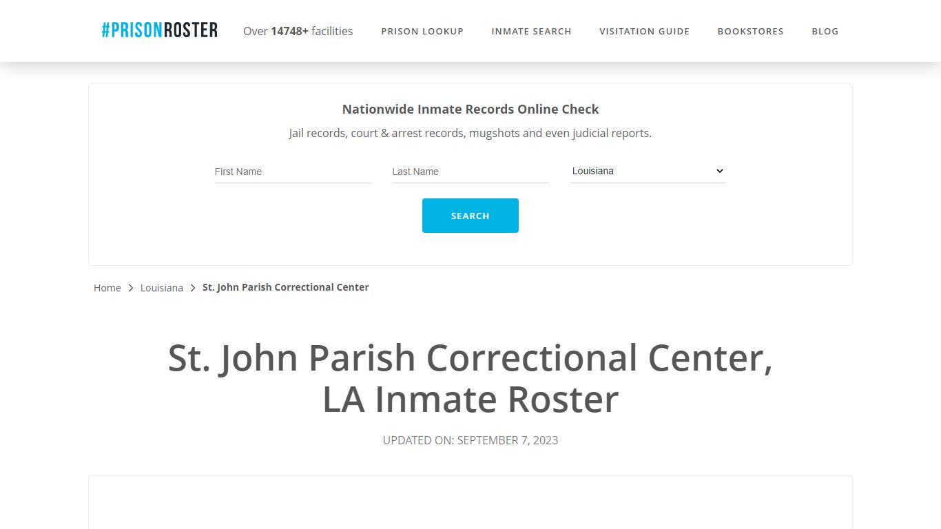 St. John Parish Correctional Center, LA Inmate Roster - Prisonroster