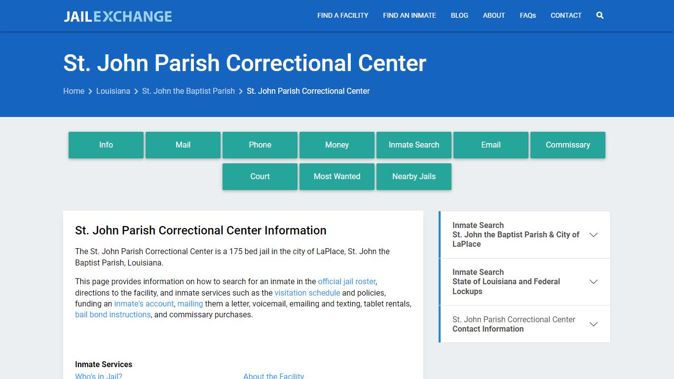 St. John Parish Correctional Center - Jail Exchange